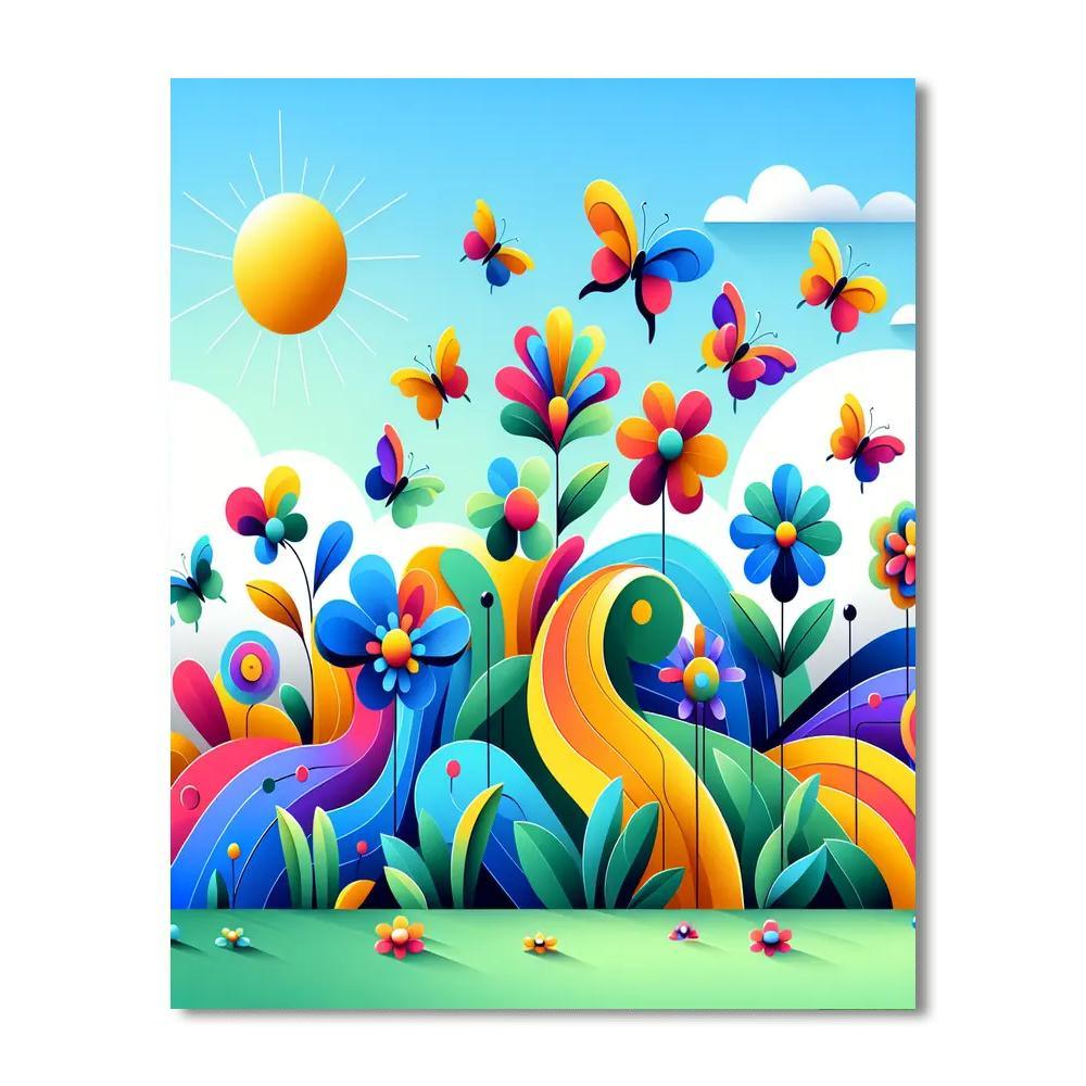 Garden Of Enchanted Flowers Paint By Numbers