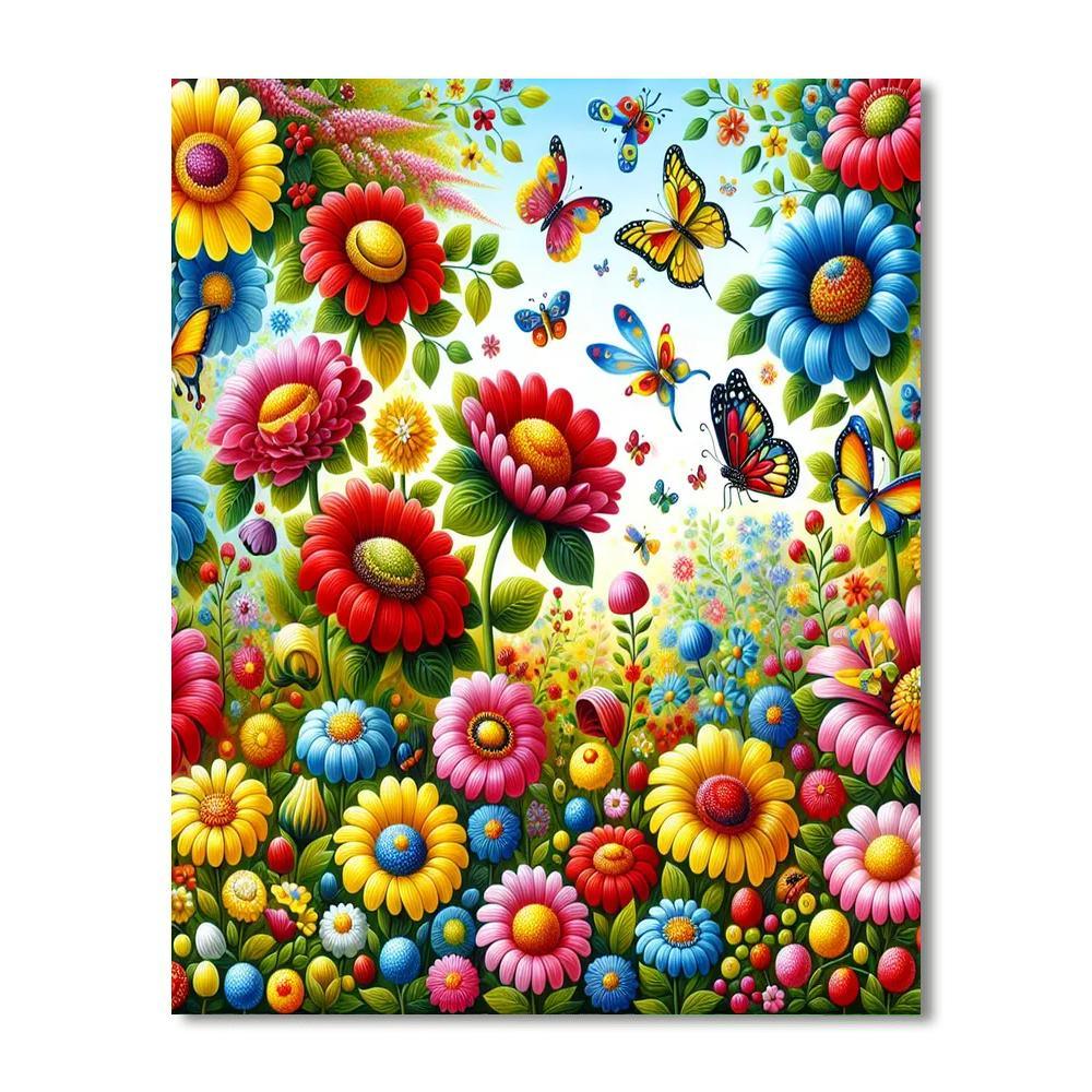 Lively Garden Of Dreams Paint By Numbers Art