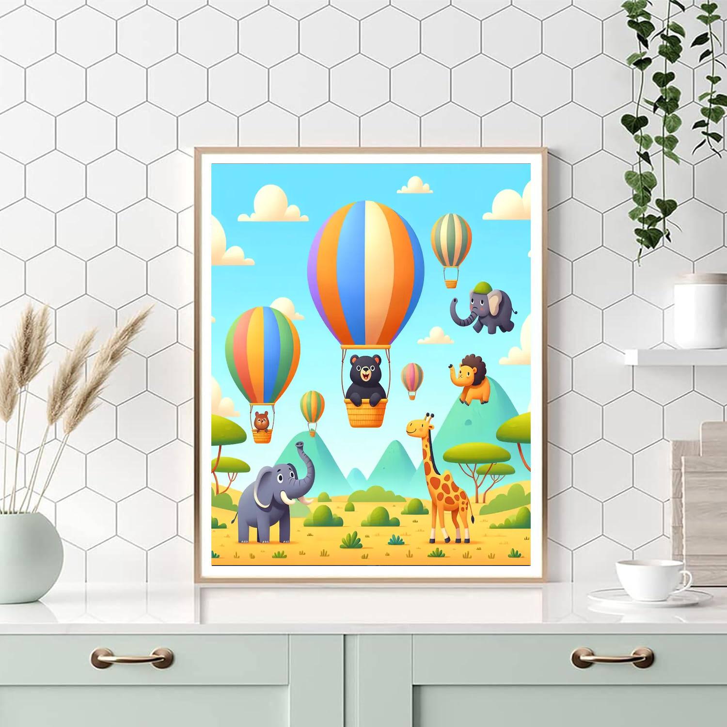 Skyward Safari Paint By Numbers Art