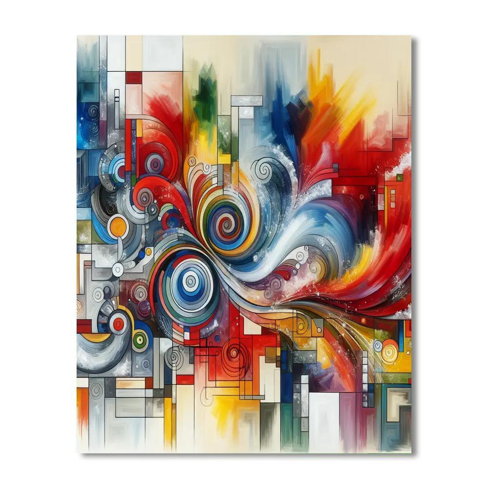Funky Abstract Expressions Numbered Painting Kits