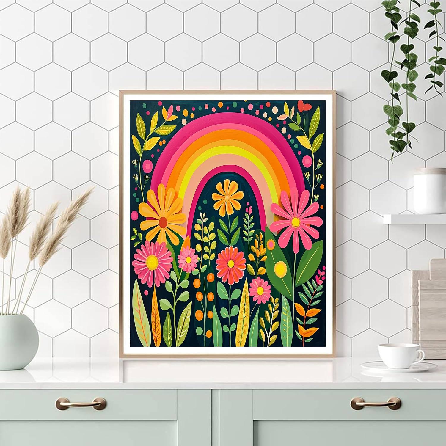 Frida Kahlo Inspired Mystic Rainbows  Painting By Numbers Kit