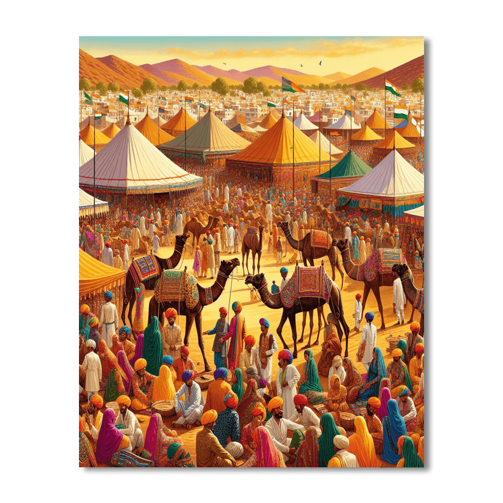 Pushkar Camel Fair - Pushkar, India Paint By Color