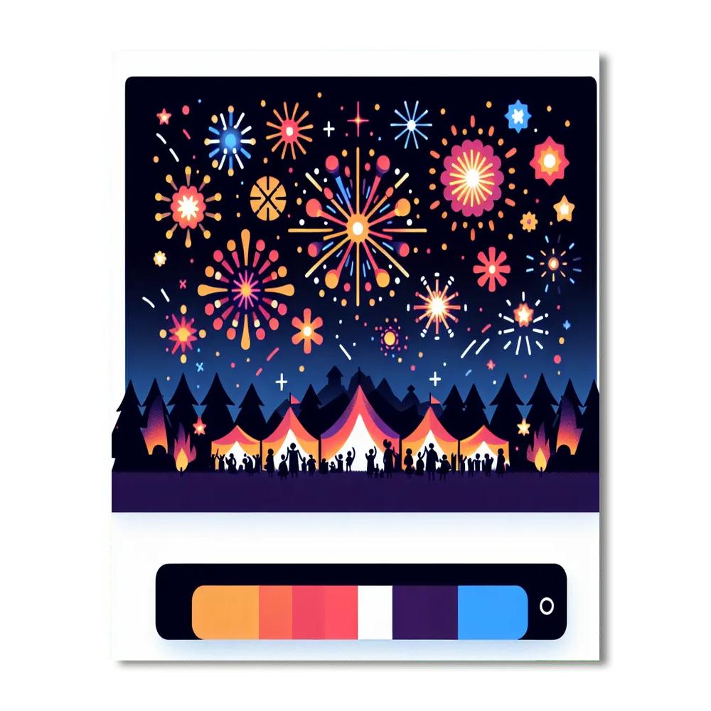 Fantastic Fireworks Fiesta Paint By Color