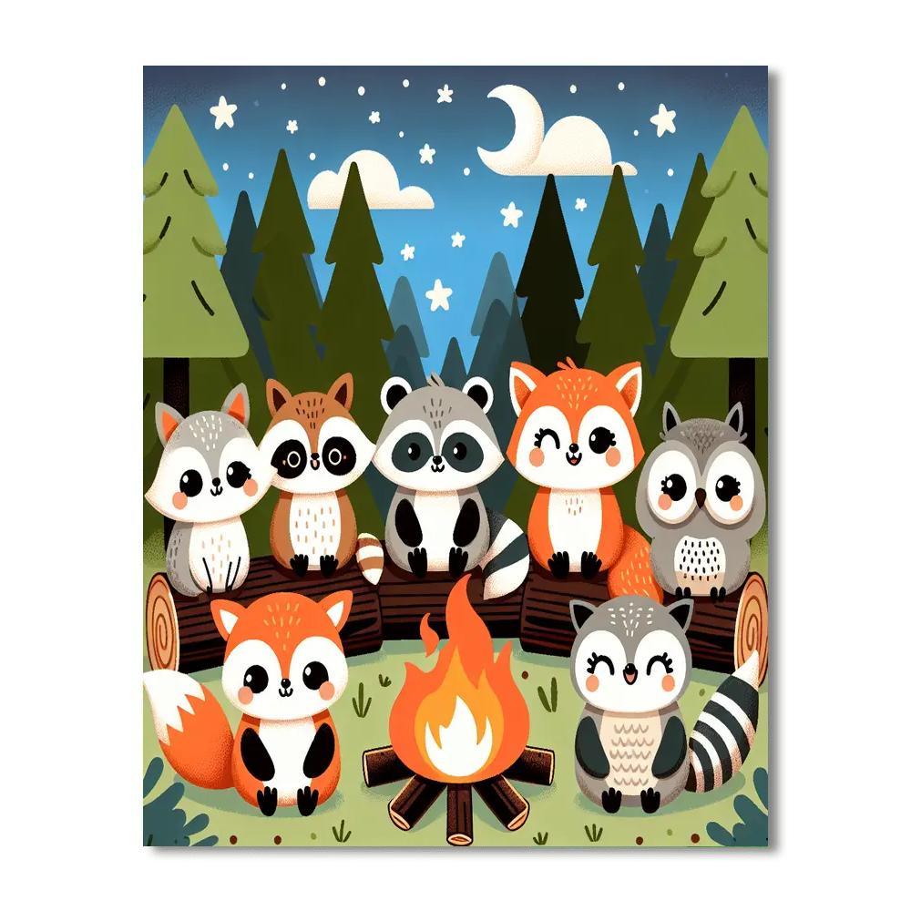 Cute Critters Camping Paint By Numbers Kits