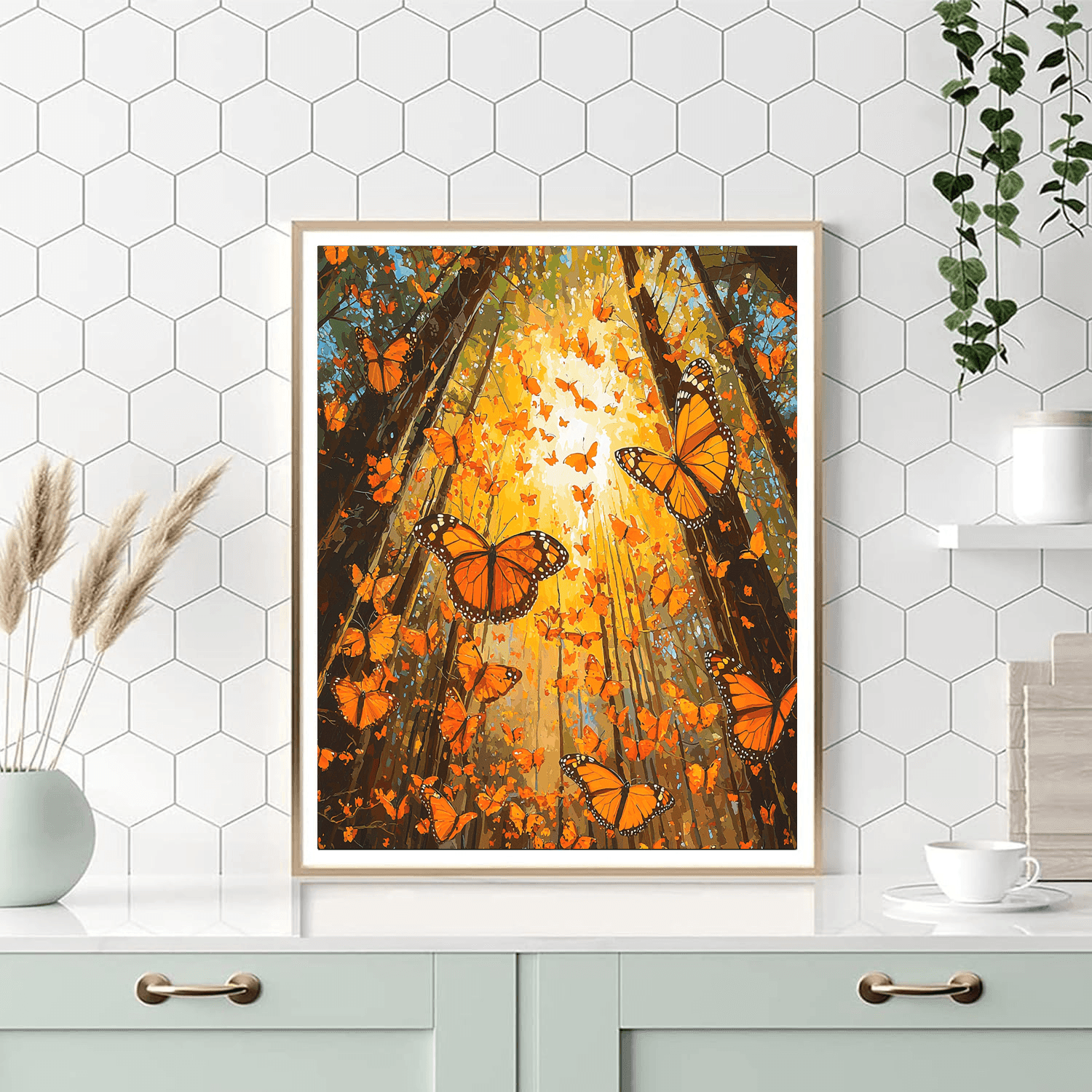 Monarch Butterfly Biosphere Reserve - Mexico Numbered Painting Kits