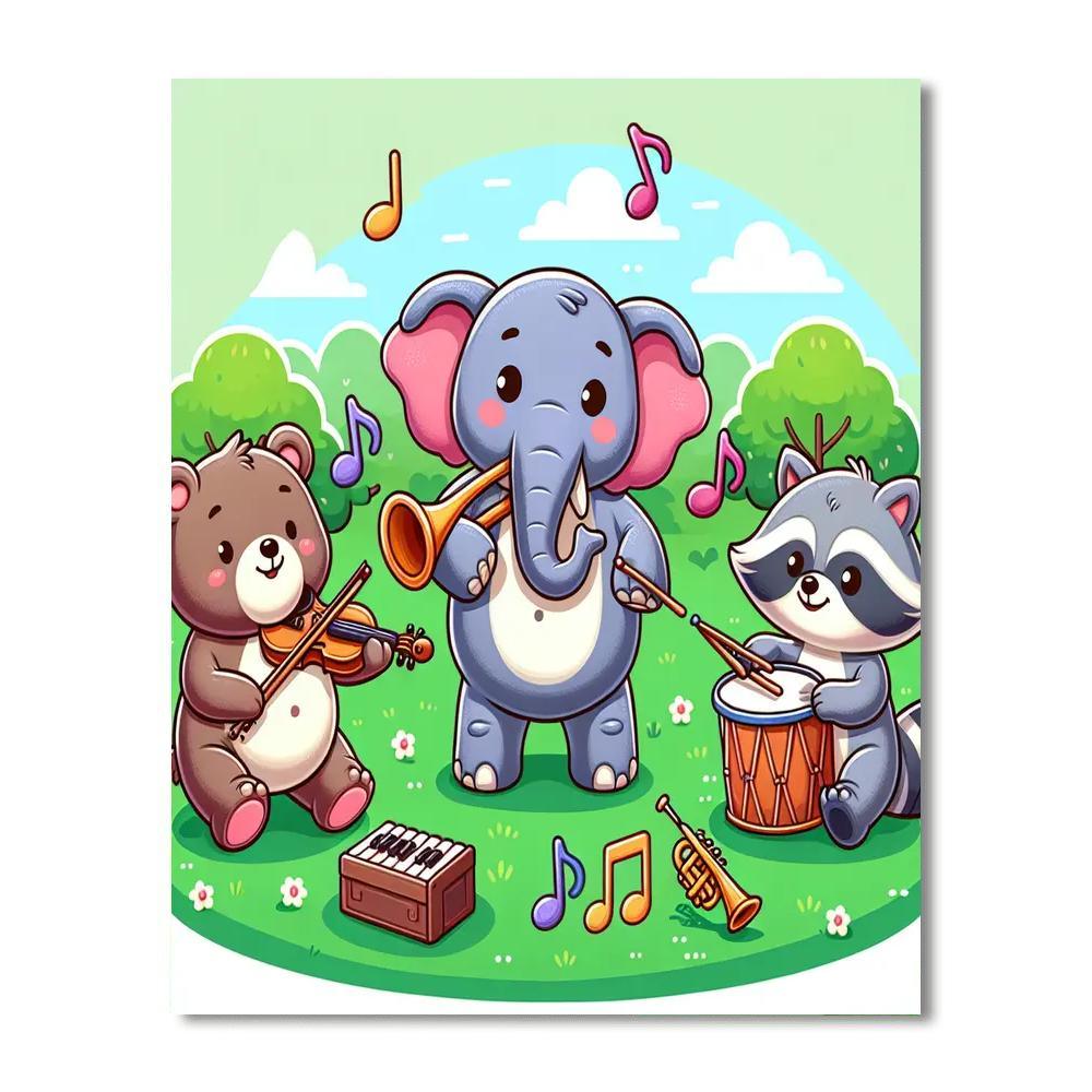 Animal Orchestra Painting Number Kit