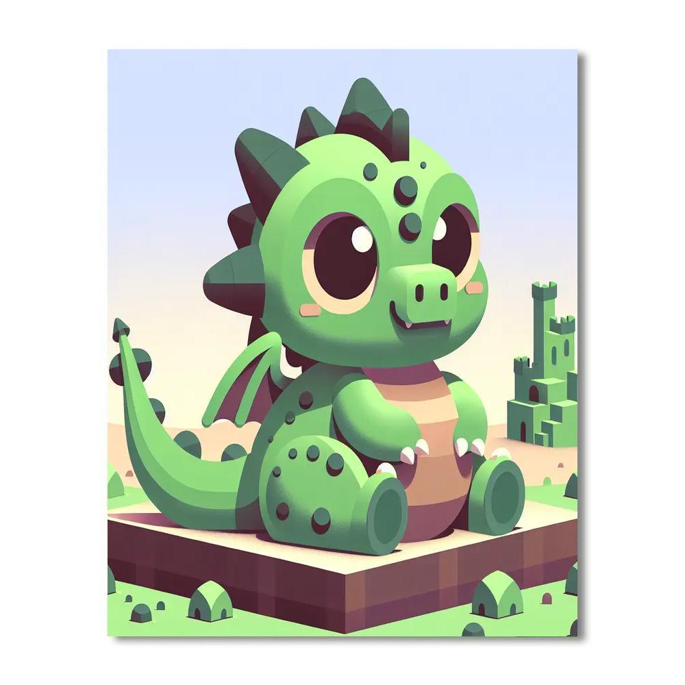 Friendly Fairy Tale Dragon Paint By Color