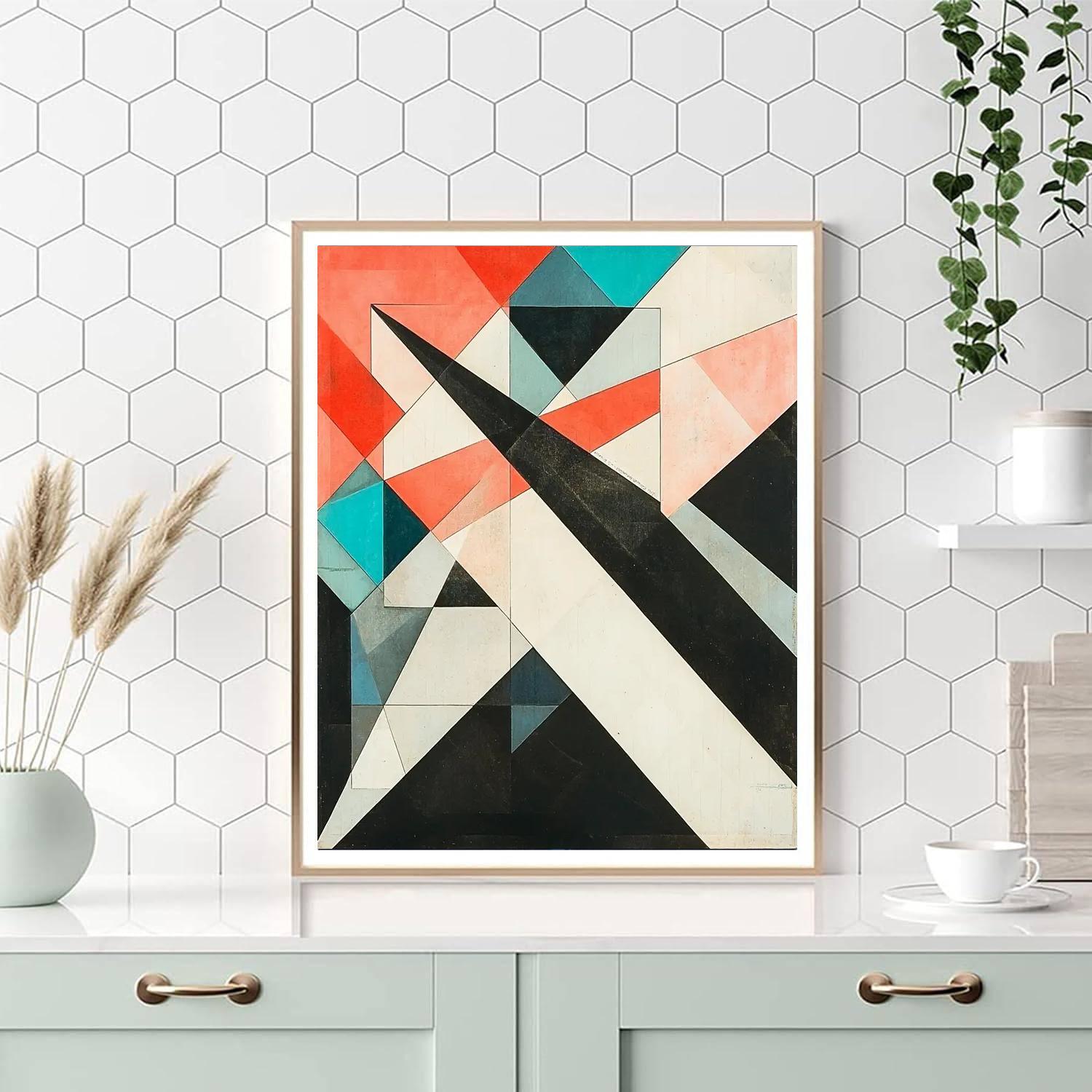 Kazimir Malevich Inspired Geometric Exploration  Paint By Color