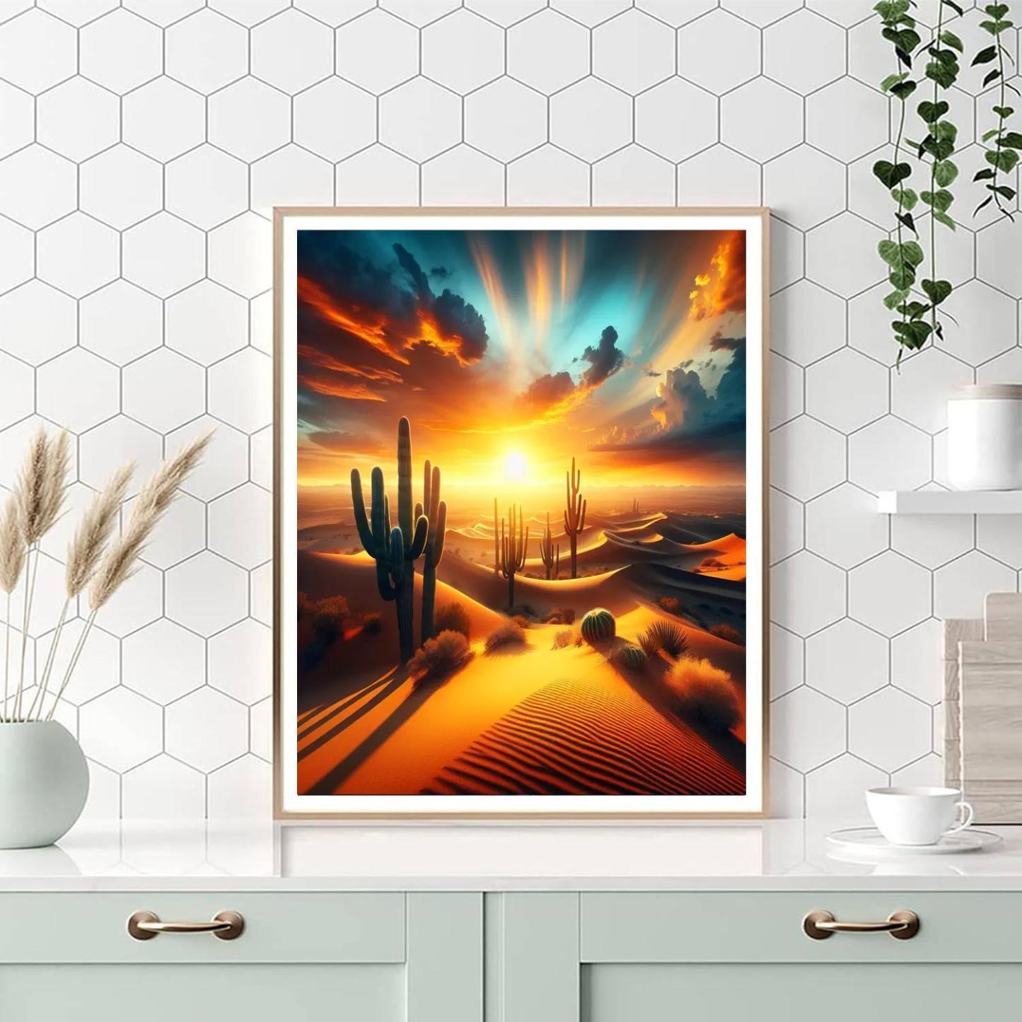 Desert Sunrise Splendor Paint By Number