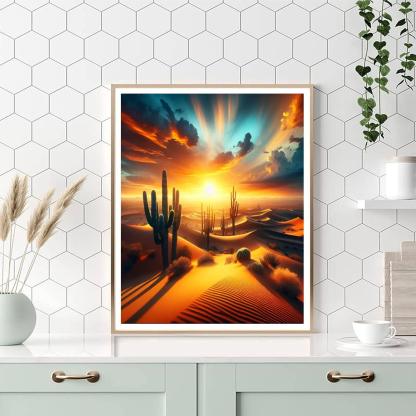 Desert Sunrise Splendor Paint By Number