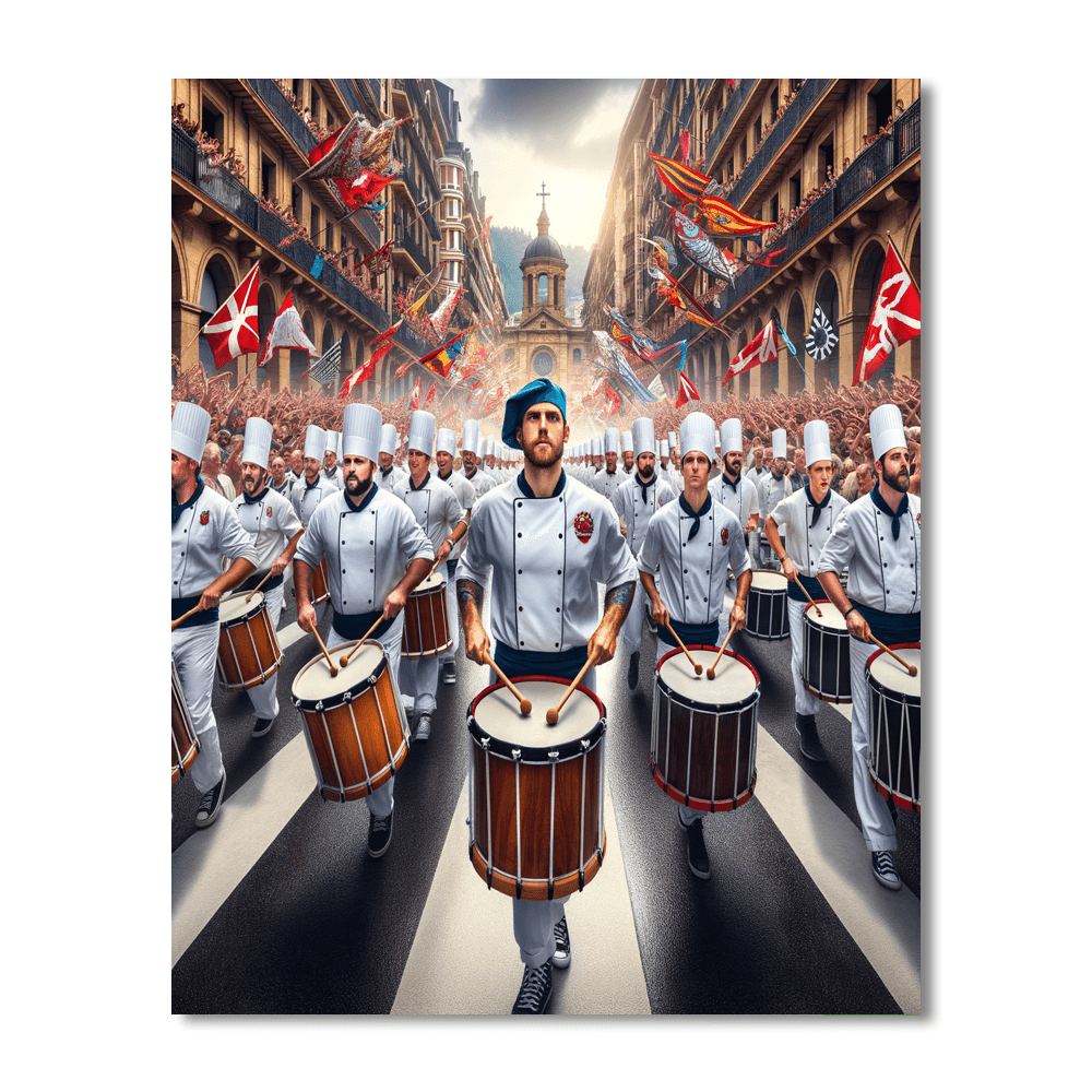 Tamborrada - San Sebastián Painting By Numbers Kit