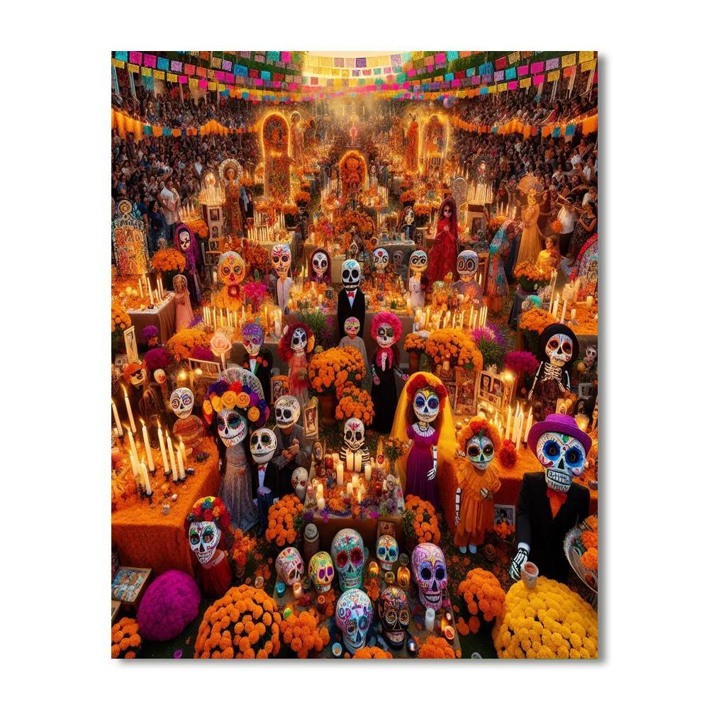 The Dia De Los Muertos - Mexico Paint By Numbers Kits