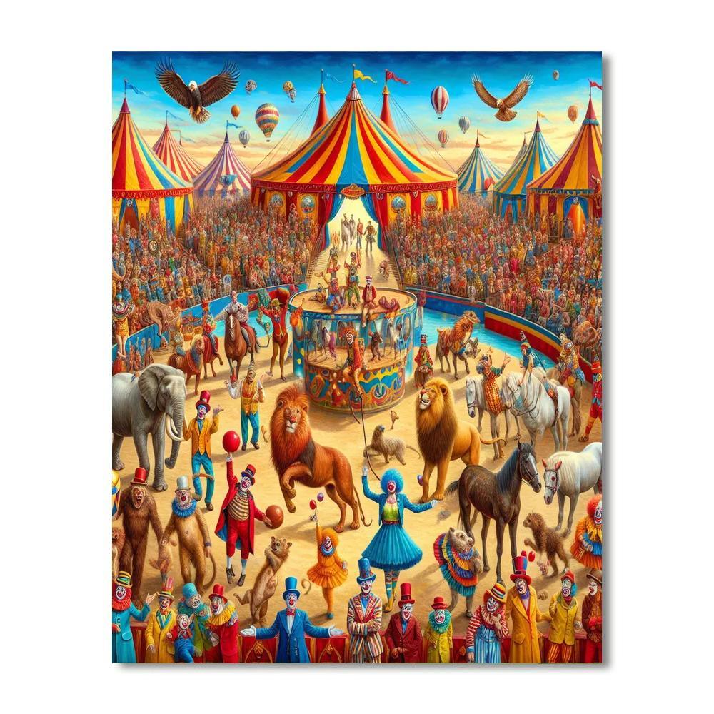 Whimsical Circus Dreamscape Paint By Number