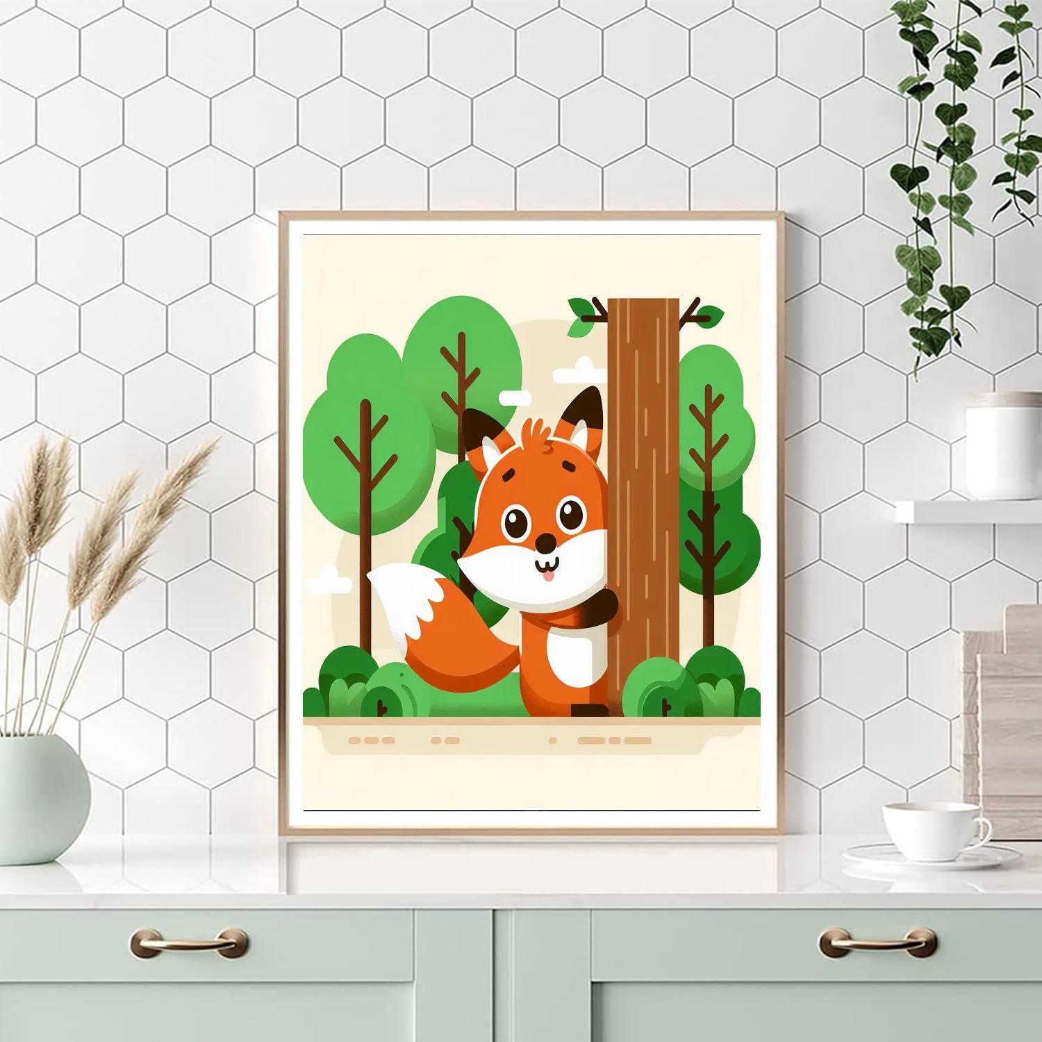 Forest Fox Friends Paint By Color