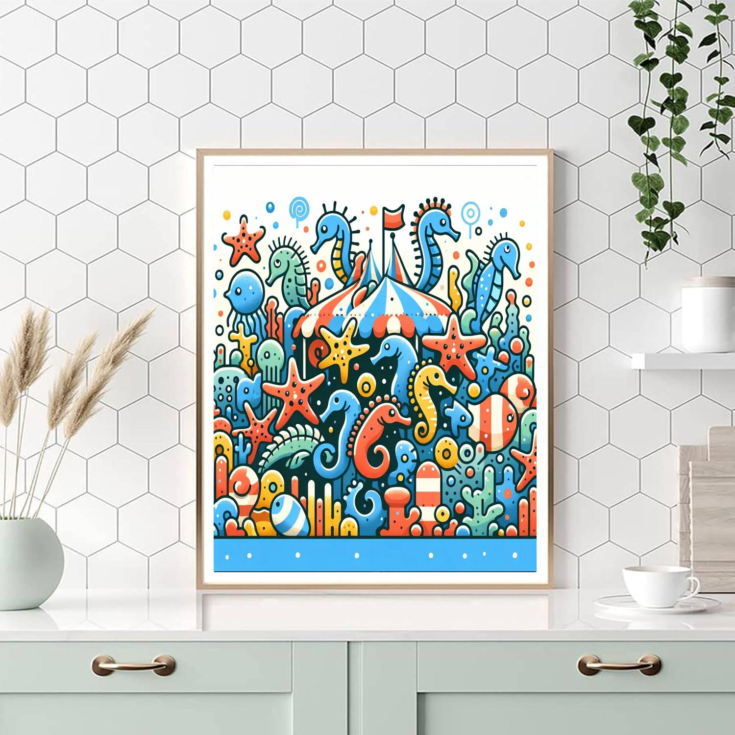 Aquatic Creature Carnival Paint By Numbers Kits