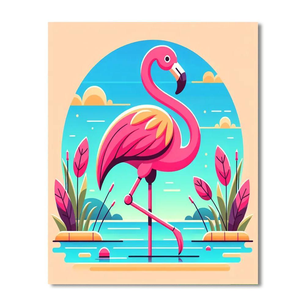 Fantastic Flamingo DIY Paint By Numbers