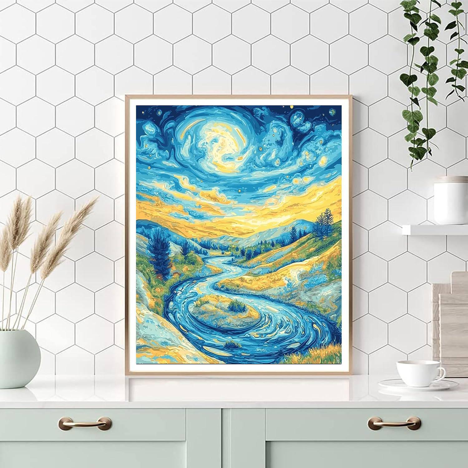 Salvador Dali Inspired Rivers Of Dreams  Numbered Painting Kits