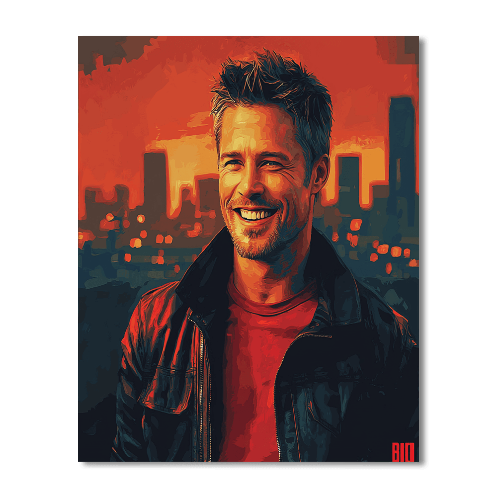 Brad Pitt: The Reluctant Hero Of Fight Club Paint By Color