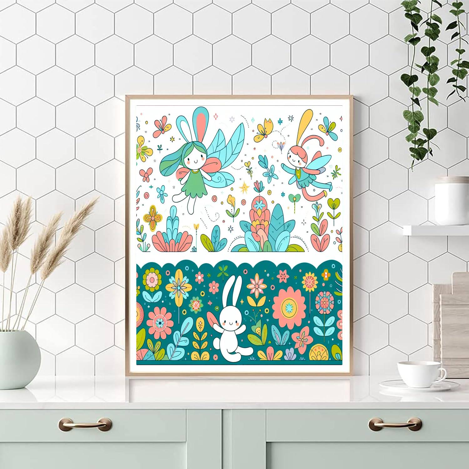 Enchanted Garden Frolic Paint By Numbers Art