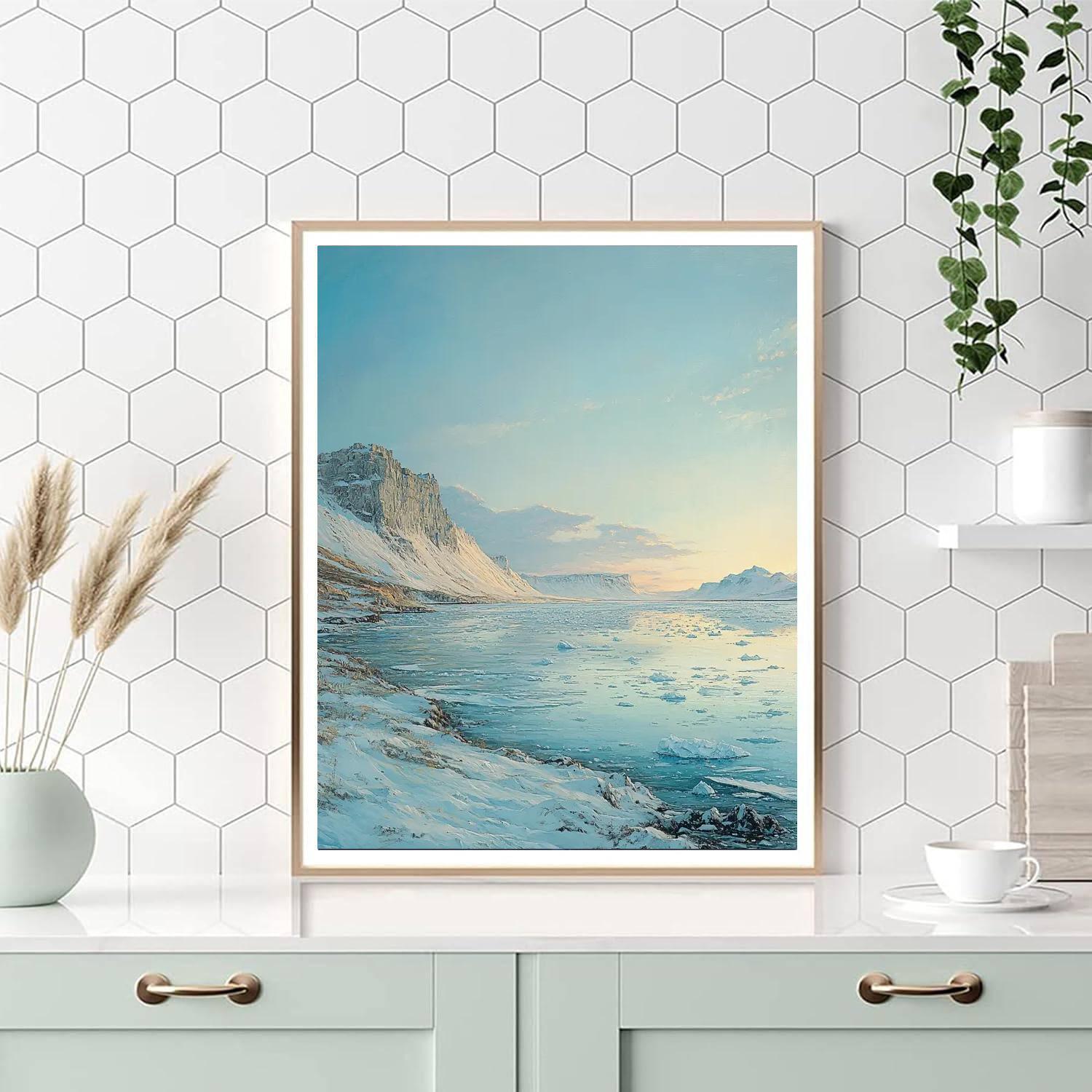 Frederic Edwin Church Inspired Majestic Arctic Wilderness  Paint By Color