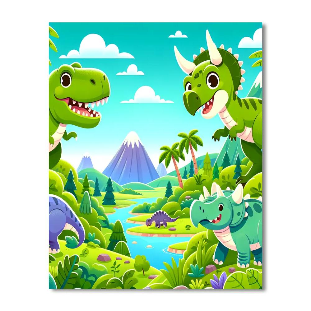 Dino Domain Number Painting
