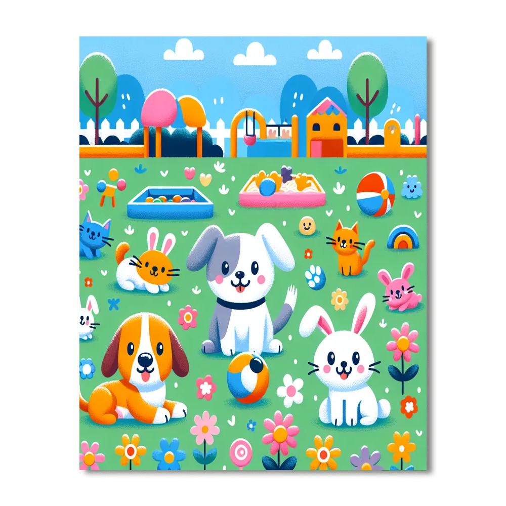 Adventurous Pet Explorers Painting Number Kit