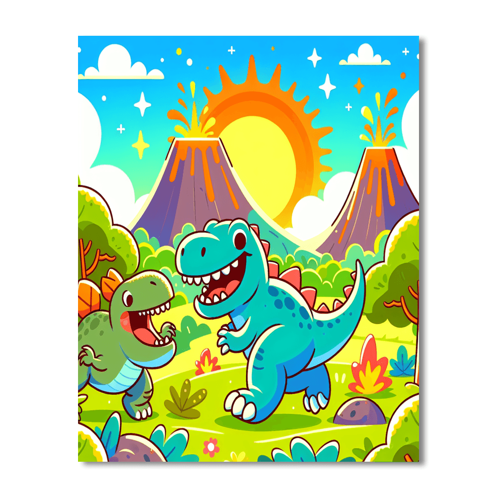 Dinosaur Discovery Day Painting By Numbers Kit