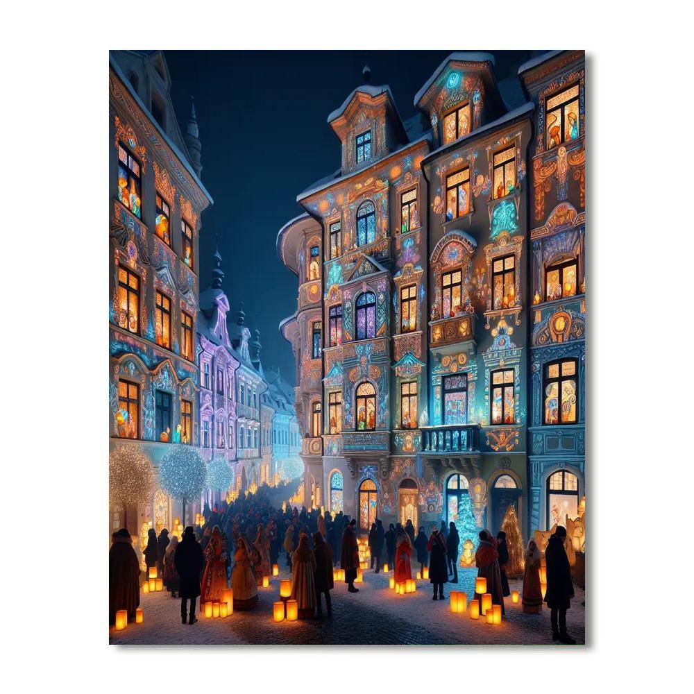 The Festival Of The Lights - Lyon Number Painting