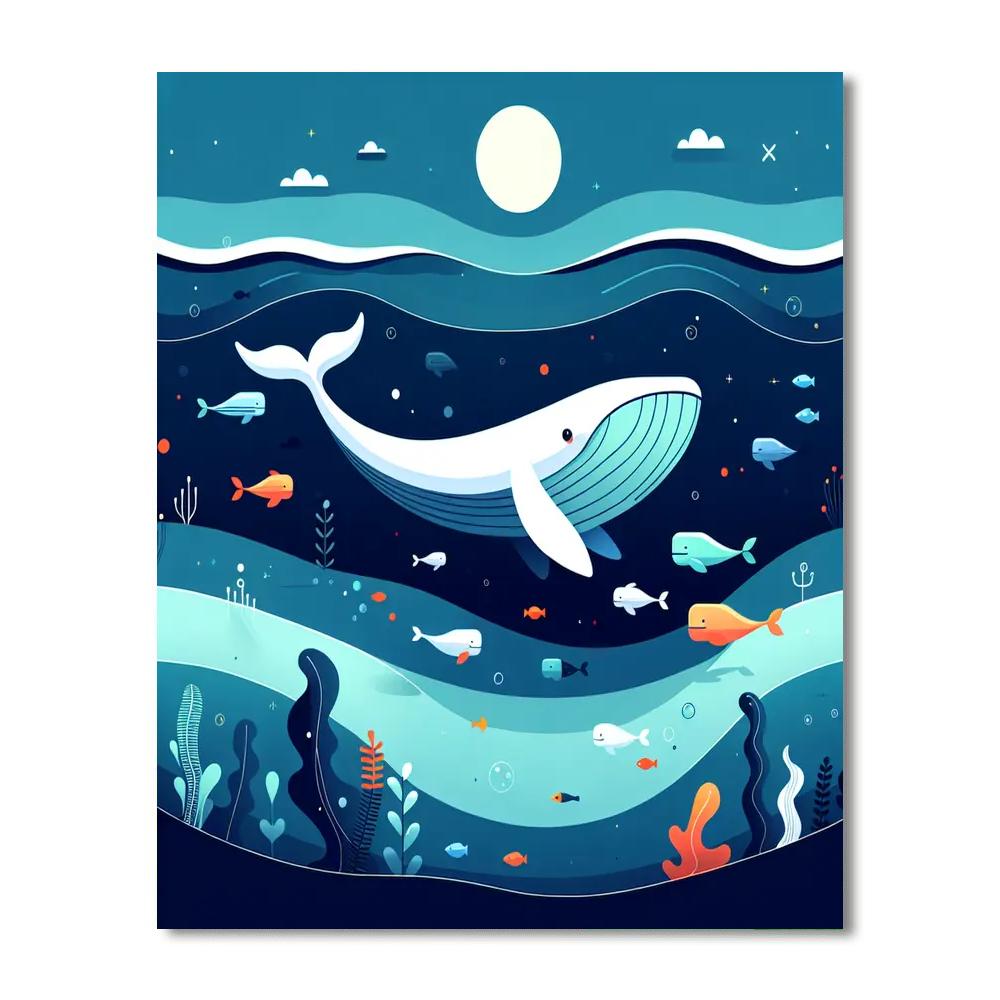 Wise Whale Wonders Paint By Numbers