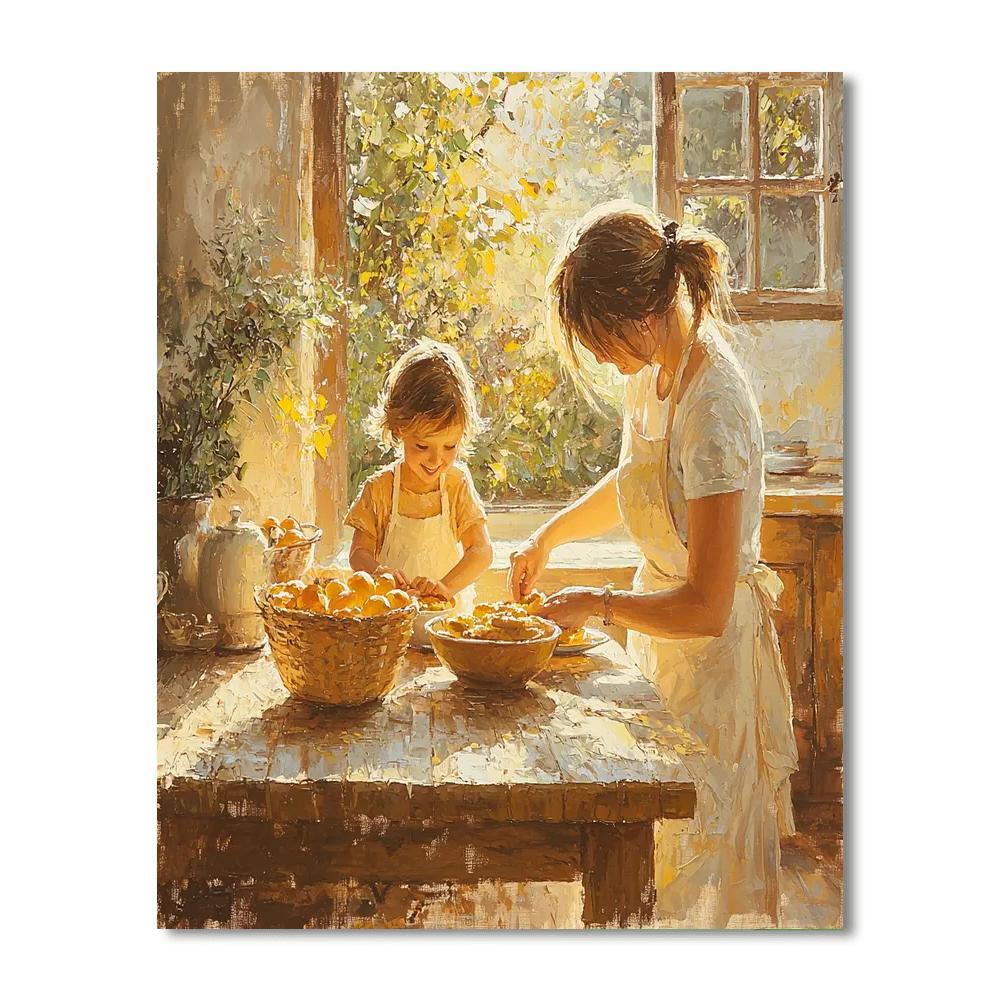 A Mother's Morning Glow Numbered Painting Kits