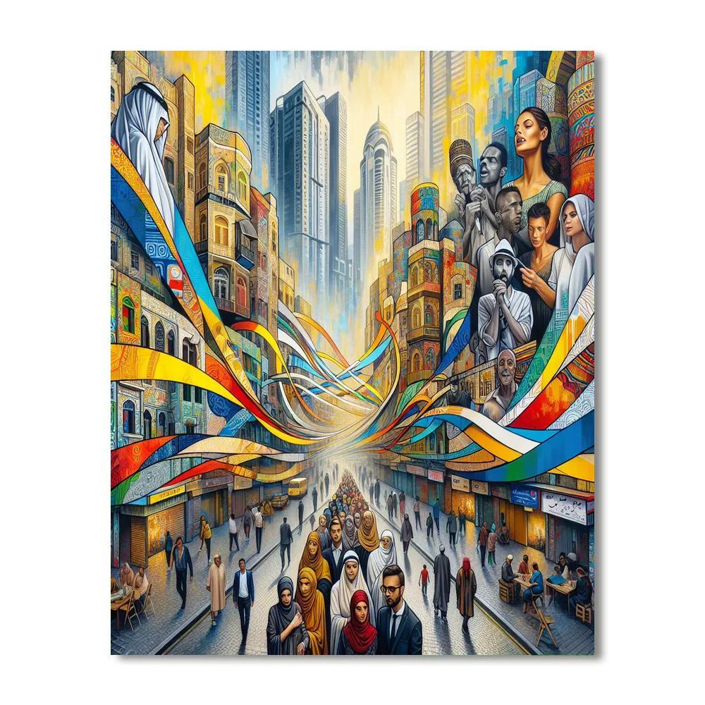 Artistic City Symphony Paint By Numbers