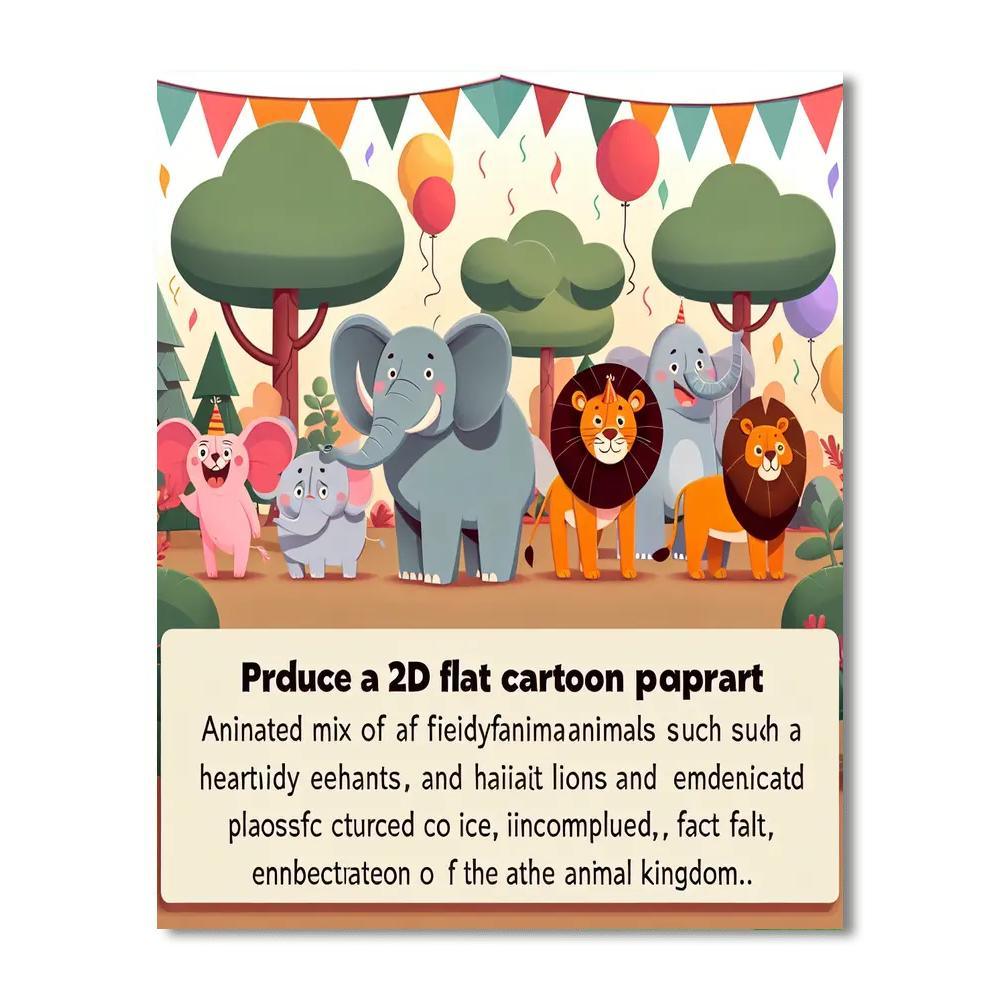 Animal Kingdom Celebration Paint By Numbers