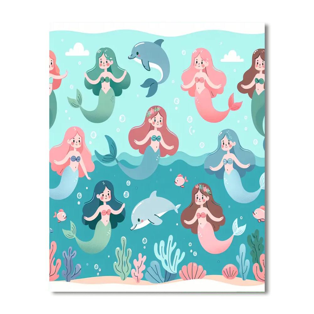 Undersea Mermaid World Paint By Number