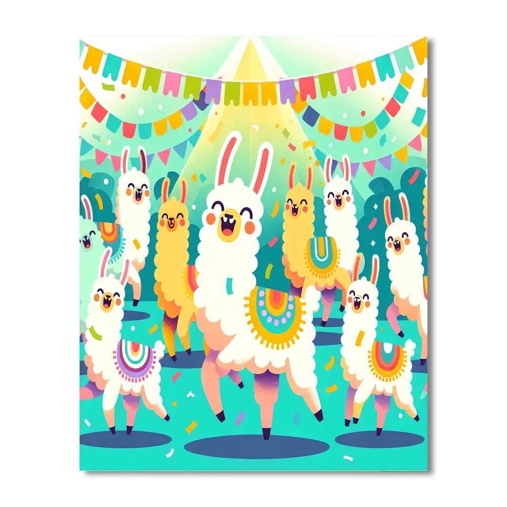 Llama Laughter Fiesta Paint By Numbers