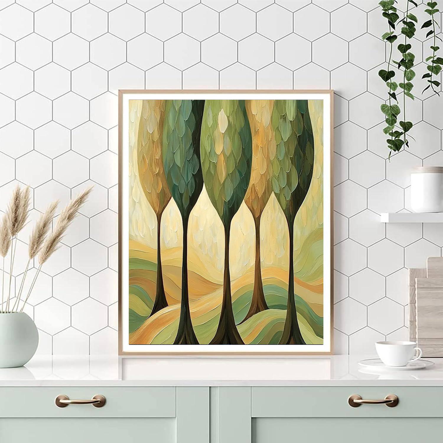 Leonardo Da Vinci Inspired Quietude Of The Woods  Paint By Number