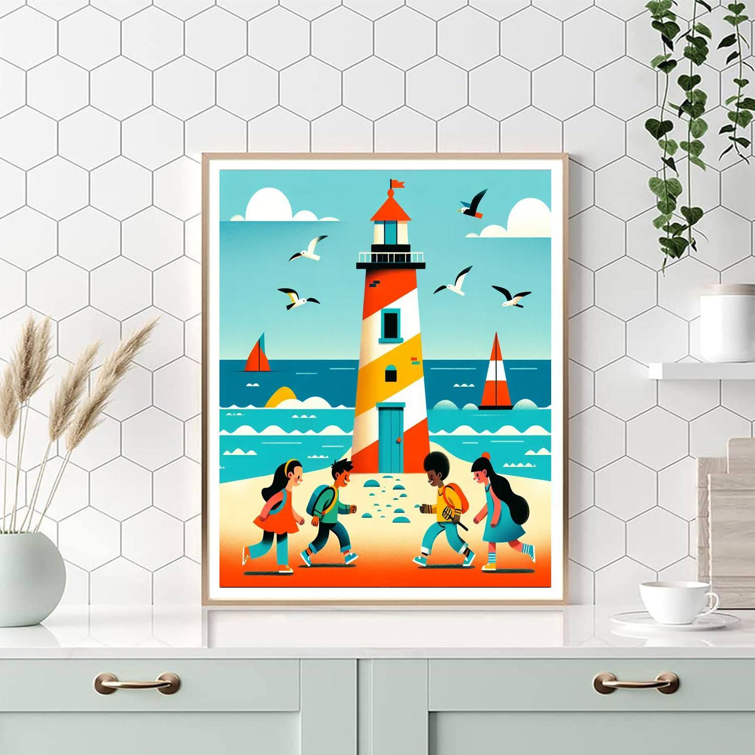 Mystery At The Lighthouse Paint By Color