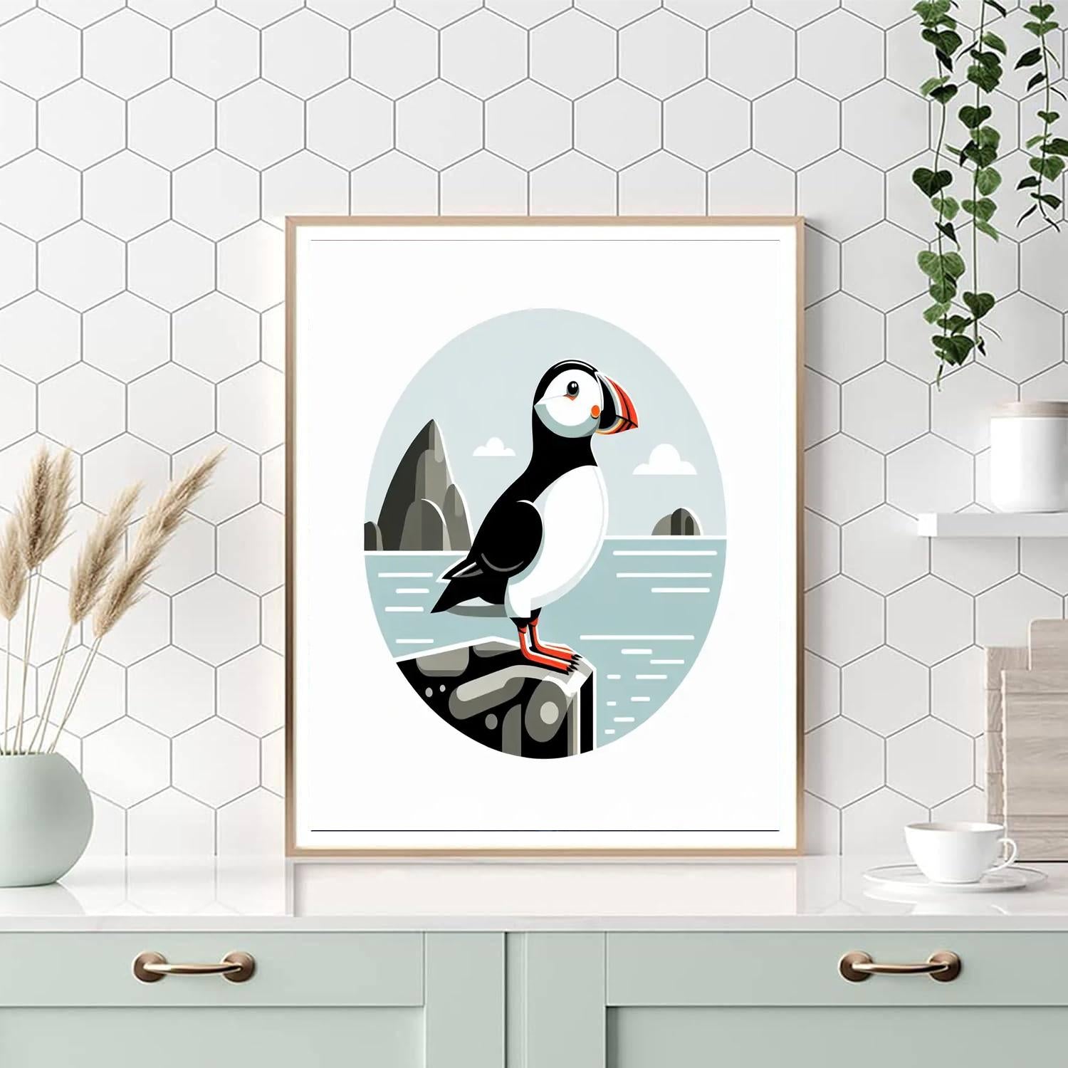 Peppy Puffin Paint By Numbers Art
