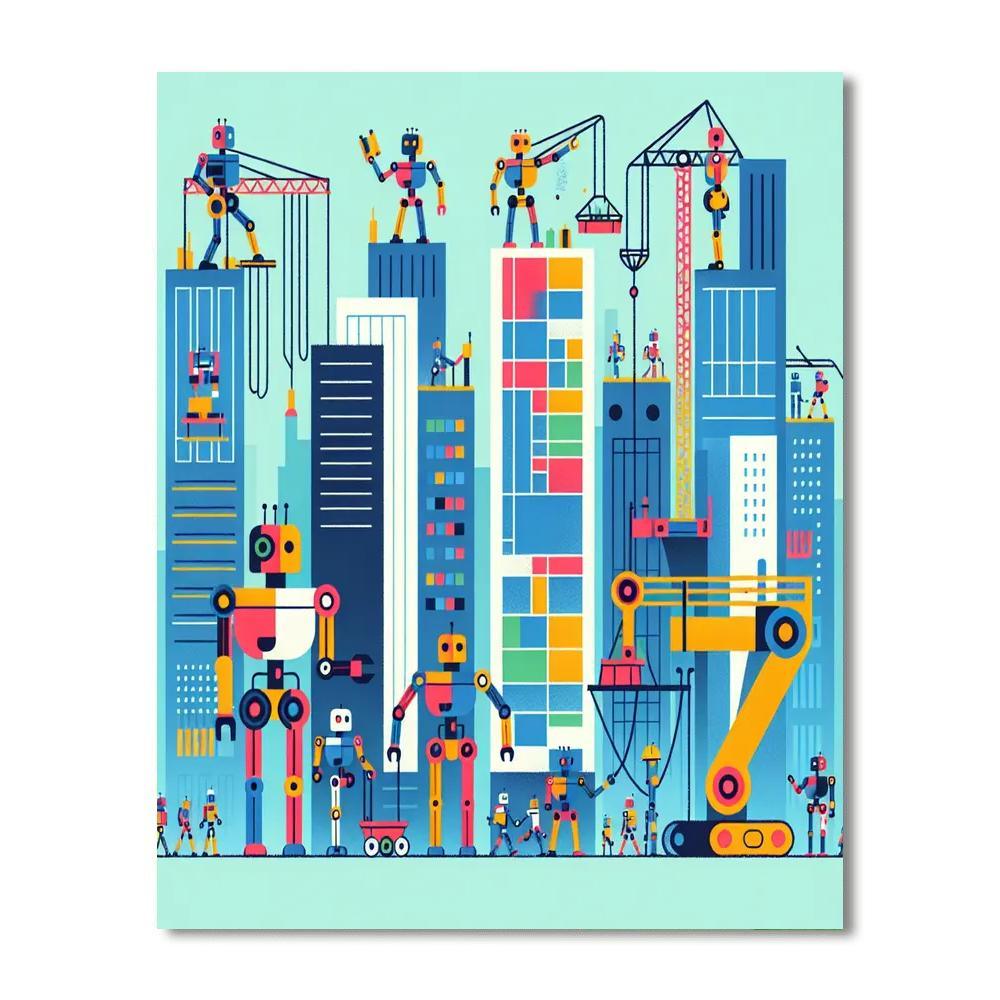 Robot City Builders Paint By Numbers Kits