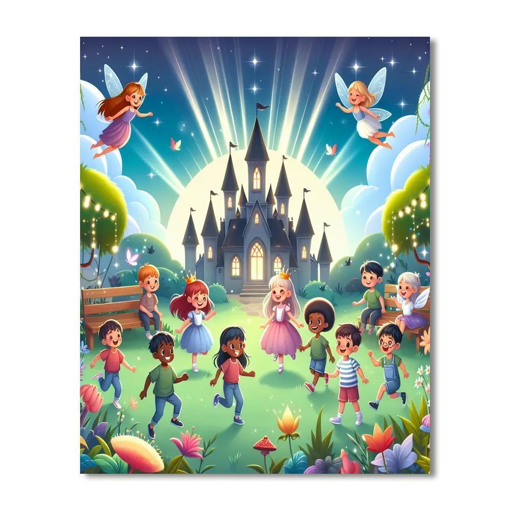 Enchanted Fairy Playground Paint By Numbers