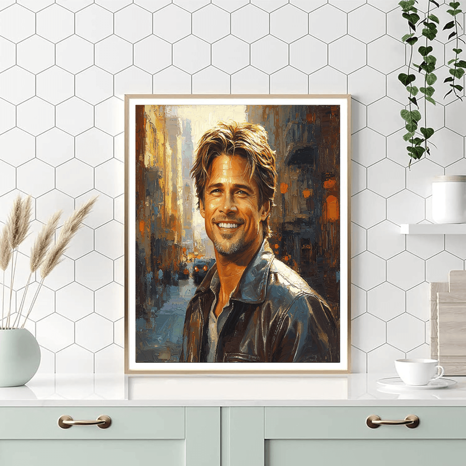 Brad Pitt: Chasing Stardom Through Time Numbered Painting Kits
