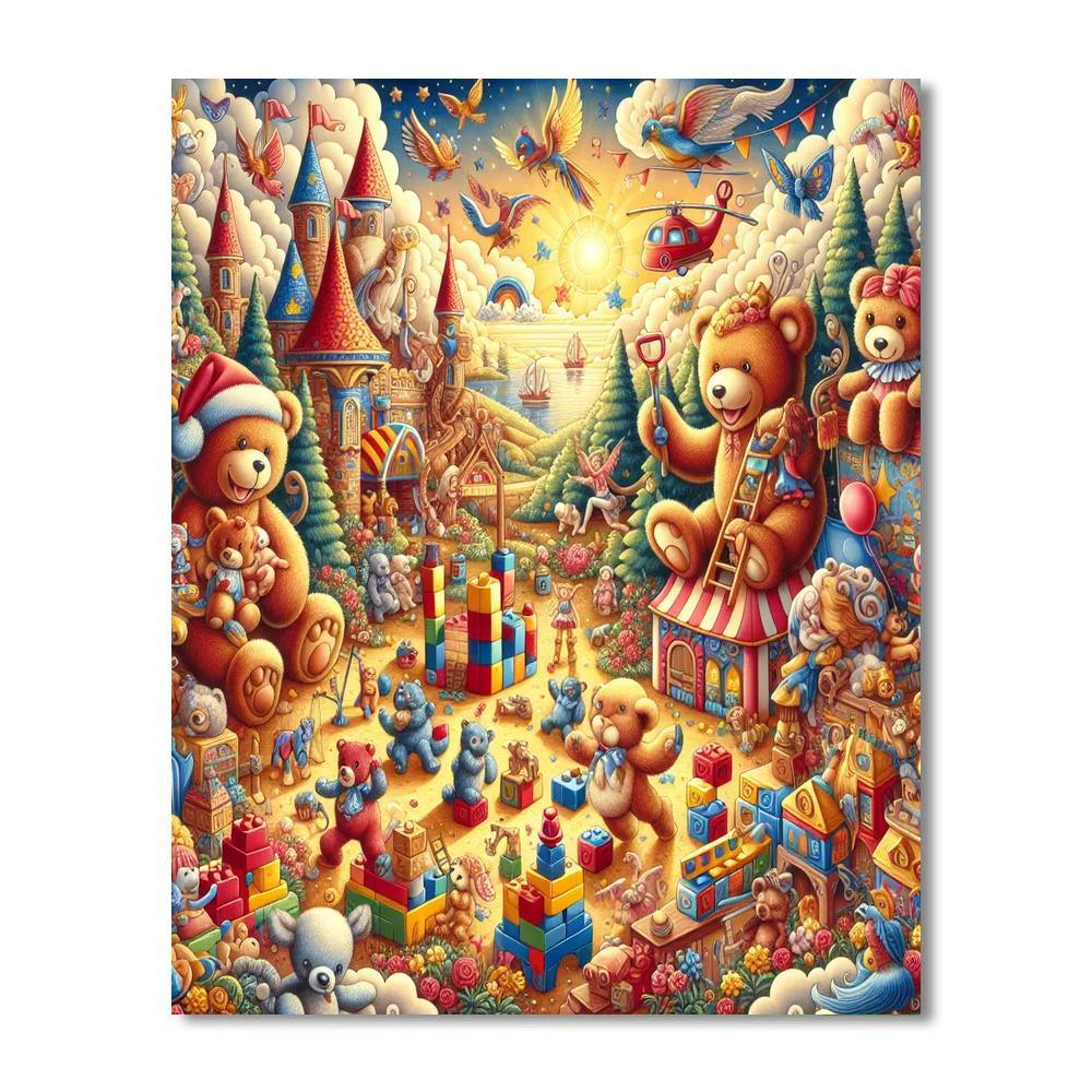 Whimsical Toy World Painting By Numbers Kit