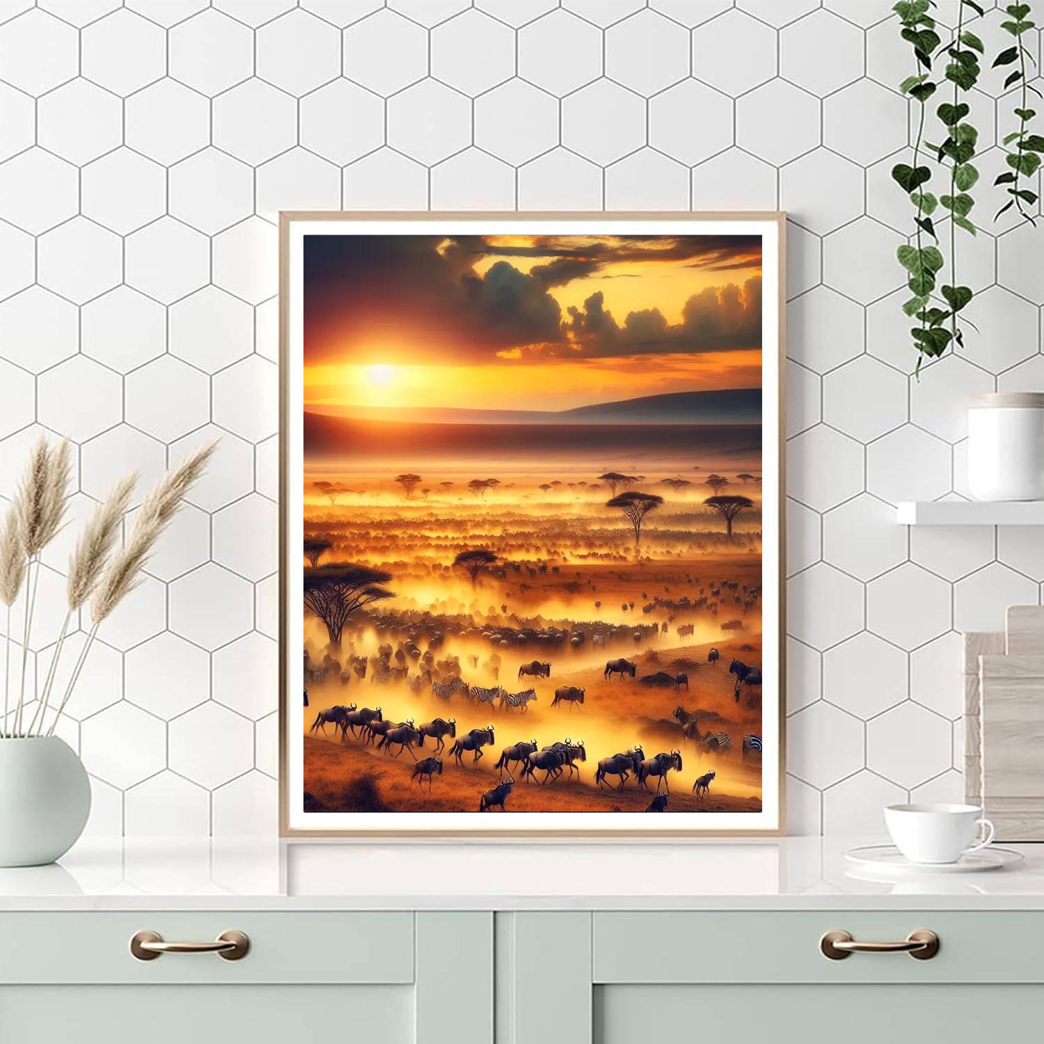 The Great Migration - Kenya DIY Paint By Numbers