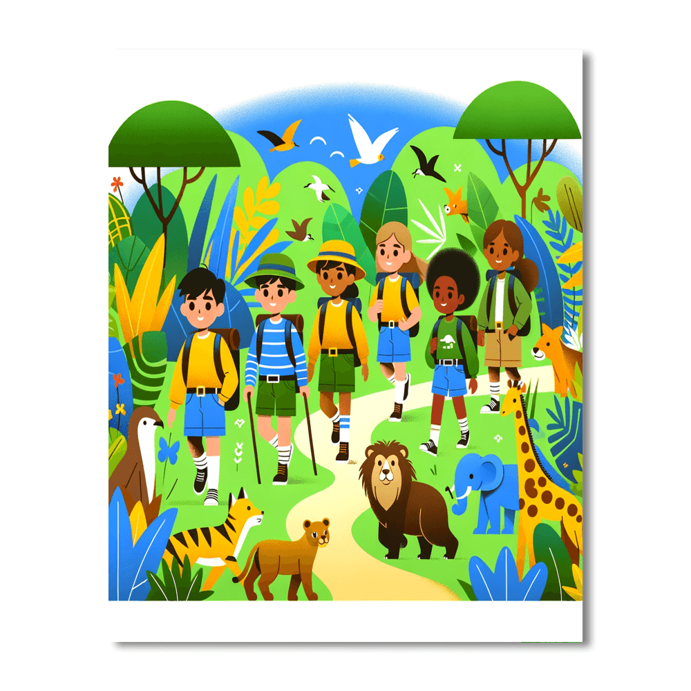 Wild Jungle Expedition DIY Paint By Numbers