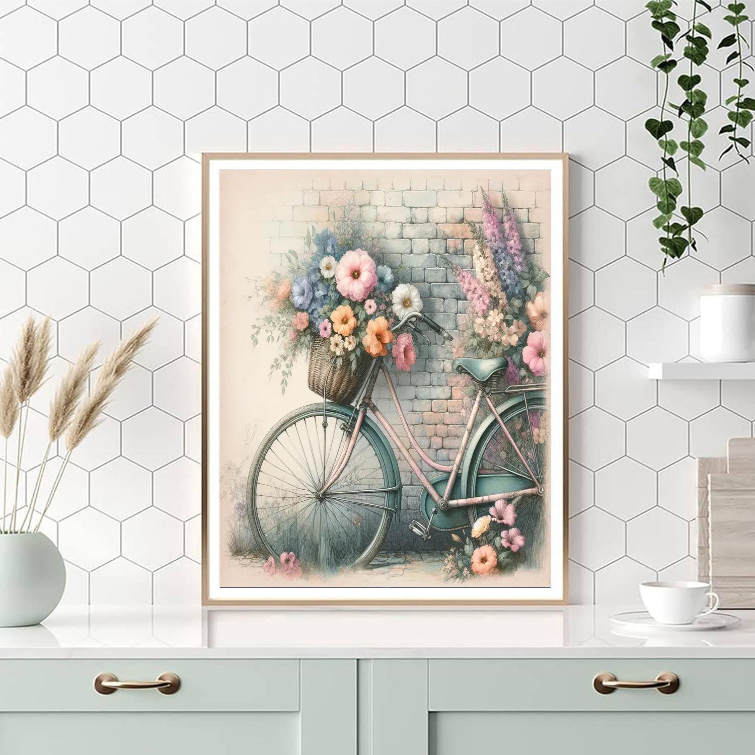 Vintage Bicycle Escape DIY Paint By Numbers