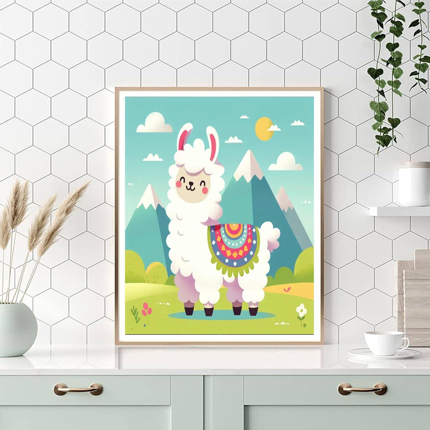 Cheerful Llama Painting By Numbers Kit
