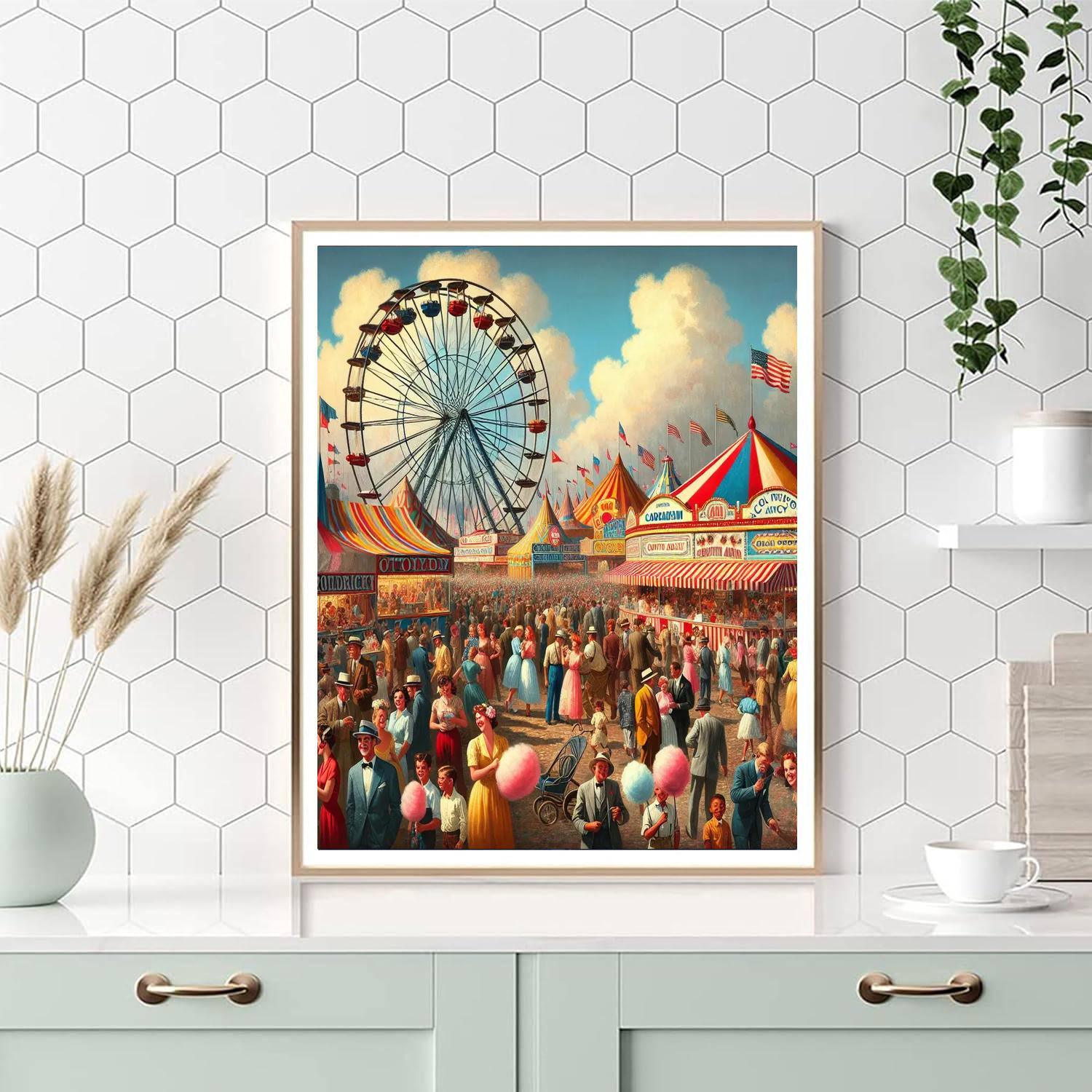 Vintage Carnival Delight Paint By Number