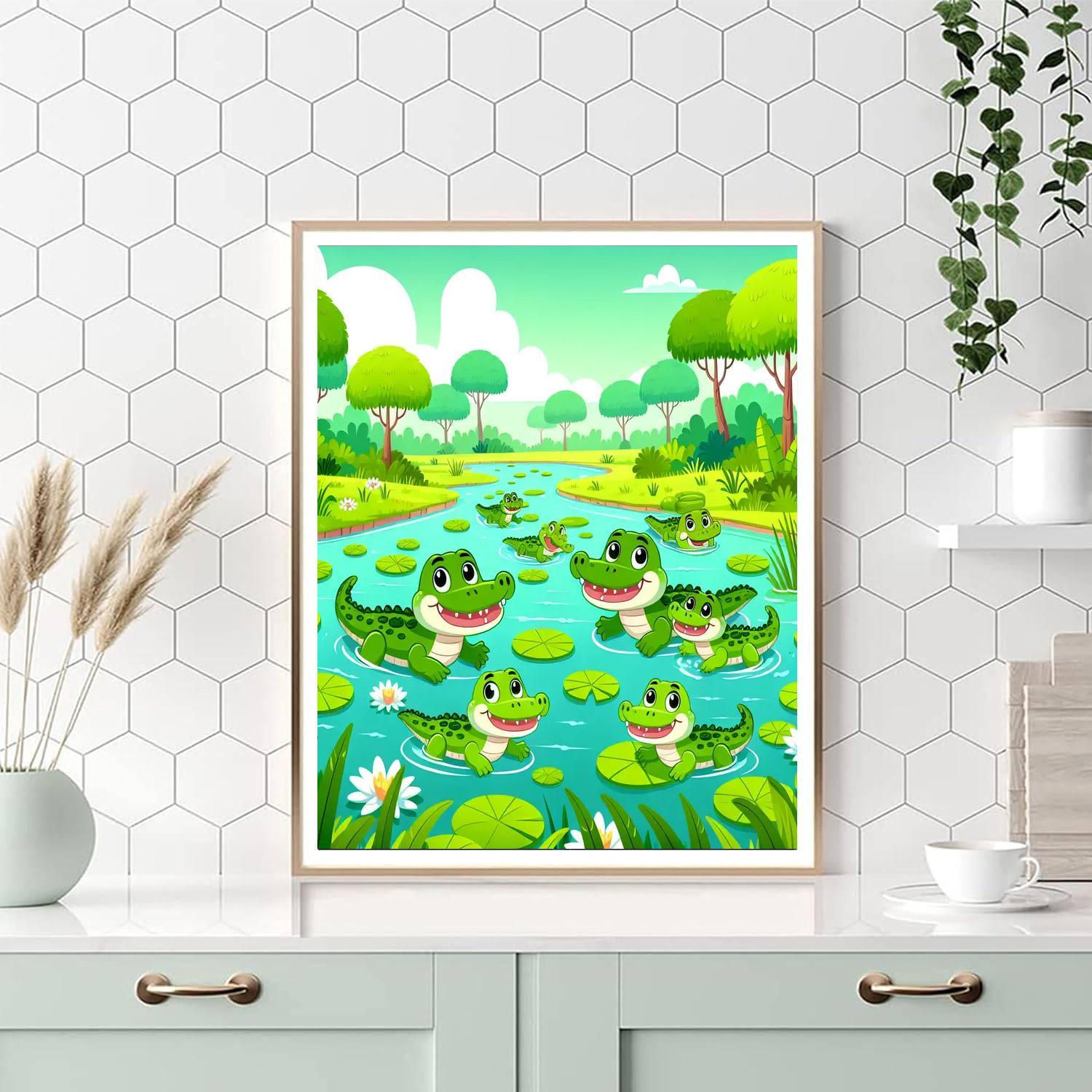 Adventurous Alligators Number Painting