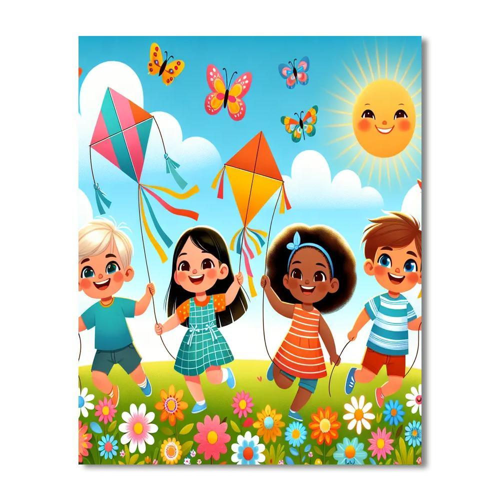 Kites And Sunshine Paint By Numbers