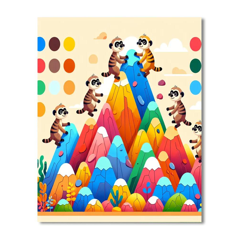 Meerkat Mountain Expedition Paint By Numbers