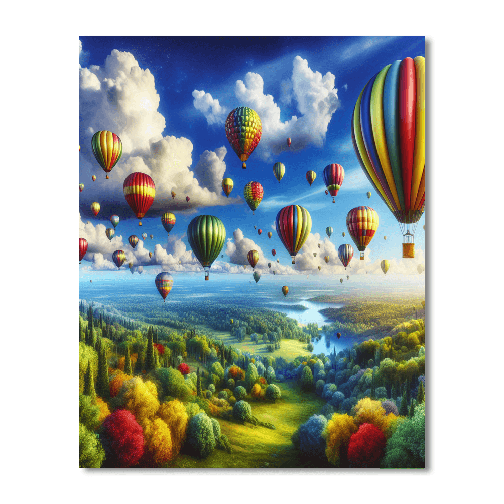 Fantasy Balloon Wonderland Paint By Numbers Art